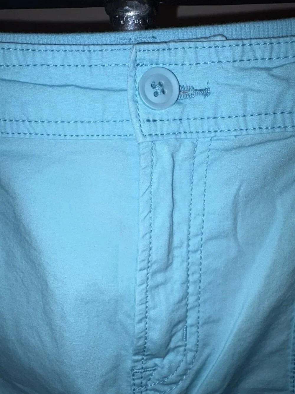 St Johns Bay Blue Casual Shorts Women 10 32X5 Stretch